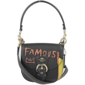 COACH Basquiat collaboration shoulder bag C5663 leather black multicolor gold metal fittings 2WAY crossbody handbag pochette