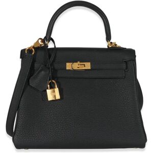 Hermes Noir Veau Togo Kelly II Retourne 25 GHW