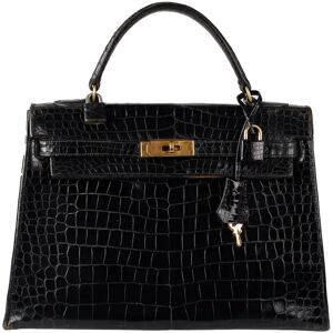 Hermes Lisse Crocodile Kelly 32 Retourne Handbag