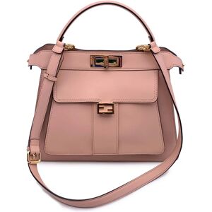 Fendi Pink Leather Peekaboo Iseeu Medium Top Handle Satchel