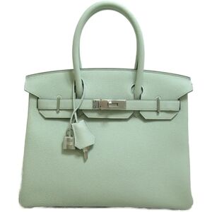 Hermes Birkin 30 handbag Green Togo leather leather