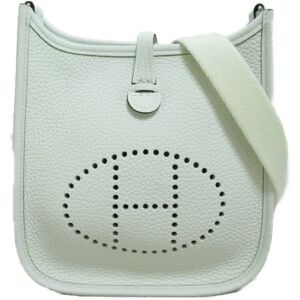 Hermes Evelyn TPM New White Shoulder Bag White New White Taurillon Clemence leather