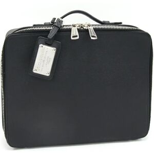 black leather, second bag, black, men's DOLCE&GABBANA