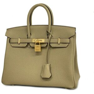 Hermes Handbag Birkin 25 B Engraved Togo Beige Marfa Ladies