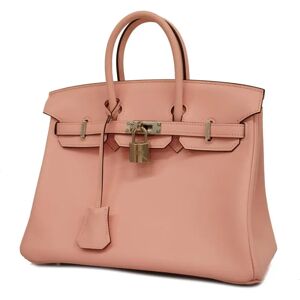 Hermes Handbag Birkin 25 D Engraved Swift Rose Sakura Ladies