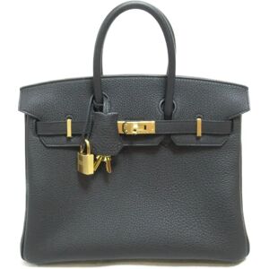 Hermes Birkin 25 handbag Black Togo leather leather