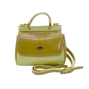 Dolce&Gabbana GABBANA Shoulder Bag Patent Leather Beige x Cream Women's z0658