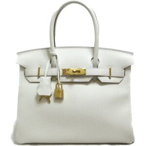 Hermes Birkin 30 handbag White mushroom Togo leather leather