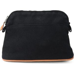 Hermes Pouch Bolide Canvas Black Accessories Women Men