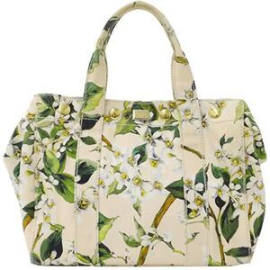 Dolce&Gabbana s Handbag Canvas Beige Flower