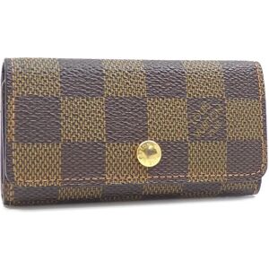 LOUIS VUITTON 4-ring key case Damier Multicle 4 Women's N60385 Ebene holder