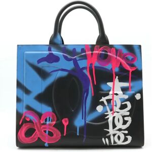 Dolce&Gabbana GABBANA D&G DG Daily Tote Bag Handbag Paint Leather Black Blue Pink BM7277