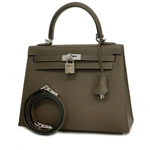 Hermes Handbag Kelly 25 B Engraved Vaux Epson Ecorse Ladies