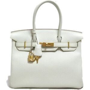 Hermes Birkin 30 handbag White Togo leather leather