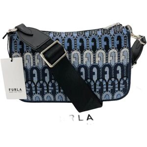 Furla WB00335 AX0787 0591S F MOON TONI BLU DENIM+NERO Shoulder Bag Blue Women's Z0006013