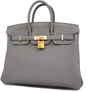 Hermes Handbag Birkin 25 U Engraved Togo Etain Ladies