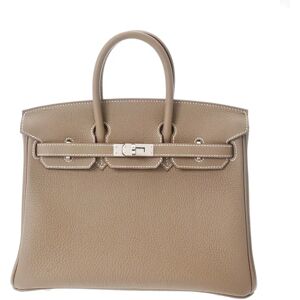 Hermes Birkin 25 Etoupe Palladium Hardware - Women's Togo Handbag