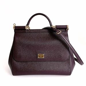 Dolce&Gabbana & Gabbana Dolce & Gabbana Sicily Grande bag in burgundy dauphine leather - Size: L: 28 cm - H: 25 cm - W: 13 cmAll our items are selected, carefully sanitized and authenticated by our experts.CODE: 5592B400BRAND: Dolce & GabbanaPurpleMAT