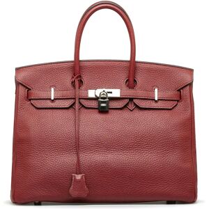 HERMES Handbags - Size: Length: 24.00 cm Width: 33.50 cm Depth: 17.50 cm Hand Drop: 10.00 cmIncludes: Padlock, Key, No longer comes with original accessoriesColor: RedMaterial: Leather x CalfCountry of Origin: FranceSerial: □LYear of Manufacture: 2008Meas