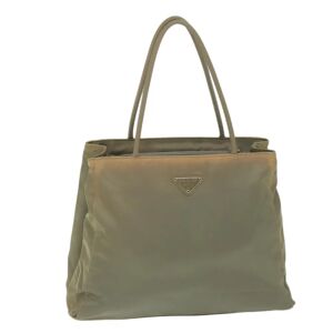 Prada Shoulder Bag Nylon Khaki Auth bs11158