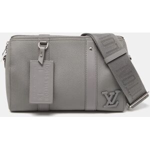 LOUIS VUITTON Grey Leather City Keepall Bag