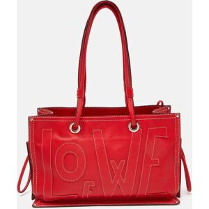 Loewe Red Leather Tote with Wallet