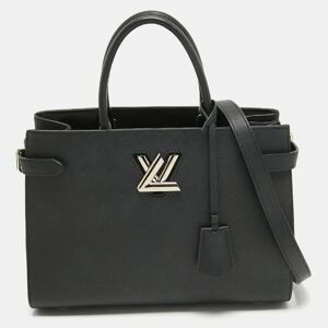 LOUIS VUITTON Black Epi Leather Twist Tote Bag