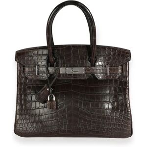 Hermes Havane Matte Niloticus Crocodile Birkin 30 PHW