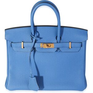 Hermes Bleu Hydra Clemence Birkin 25 GHW