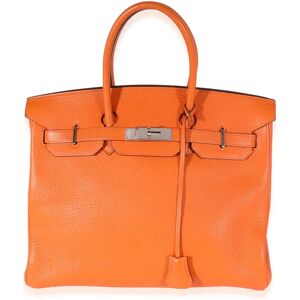 Hermes Orange Togo Birkin 35 PHW