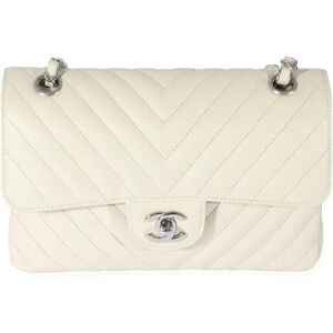 Chanel 22C Neutral Chevron Calfskin Small Classic Flap