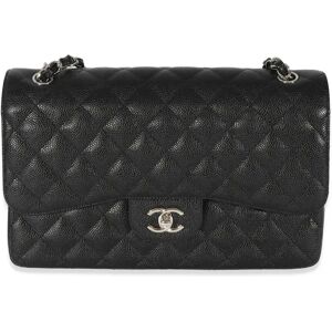 Chanel Black Caviar Jumbo Classic Double Flap Bag