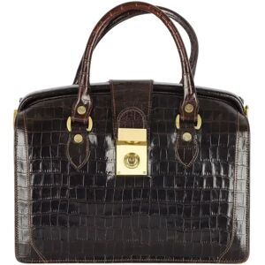 COLLECTION PRIVEE Vintage Croc Embossed Leather Doctor Bag