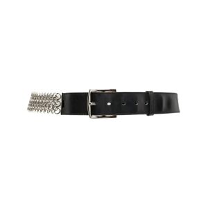Hermes Mesh Chain Leather Belt, Black/SilverThis item has been used and may have some minor flaws. Before purchasing, please refer to the images for the exact condition of the item.