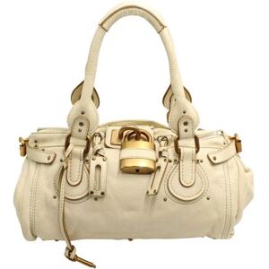 Chloe' Chloã Cream Calf Leather Paddington Handbag, CREAM