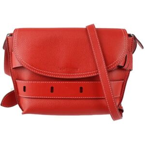 J&M DAVIDSON THE BELT POUCH Belt Pouch Shoulder Bag Leather Red Silver Hardware Pochette