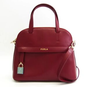 Furla Piper S DOME 285783 Women's Leather Shoulder Bag Red Color