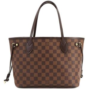 LOUIS VUITTON Damier Neverfull PM Tote Bag Ebene N51109 Brown