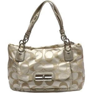 COACH Handbag Christing Signature Shoulder Bag 16778  Beige Tote