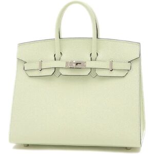 Hermes Birkin 25 Serie Handbag Epson Vert Fizz Silver metal fittings U stamp