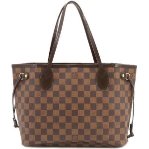 LOUIS VUITTON Damier Neverfull PM Tote Bag Ebene N51109 Brown