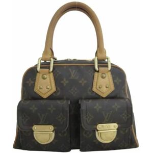 LOUIS VUITTON Handbag Monogram Manhattan PM Brown Canvas Women's M40026