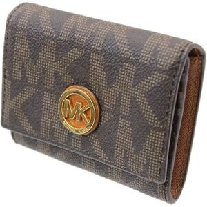 Michael Kors Pass Case MK Signature Brown