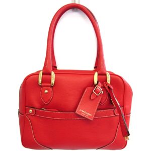 J&M DAVIDSON MIA Women's Leather Tote Bag Red Color