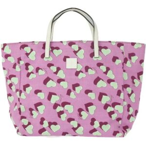 Gucci Baby Heart Tote Bag Children's Handbag 284721 Canvas Leather Pink Series Multicolor