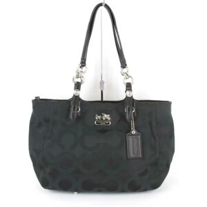 COACH Signature 15758 Tote Bag Canvas Black Ladies