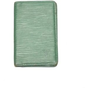 LOUIS VUITTON Business Card Holder Epi Pochette Cult Visit M56574  Green Case LV