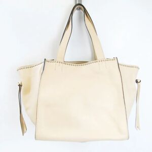 J&M DAVIDSON Belle Men,Women Leather Handbag Beige