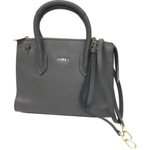 Furla PIN S SATCHEL 2WAY Handbag Shoulder Bag 924711 B BMN1 OAS Leather Gray aq7177 aq7700