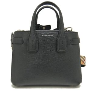 Burberry BABY BANNER 4078477 Handbag Leather Black Ladies